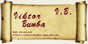 Viktor Bumba vizit kartica